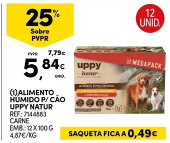Continente alimento humido p/ cão uppy natur promoção