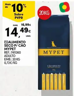 Continente Alimento seco p/ cão mype promoção