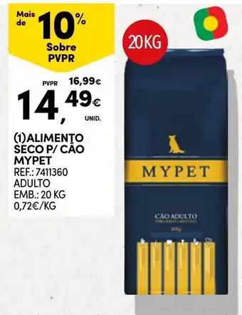 Continente Alimento seco p/ cão mype promoção