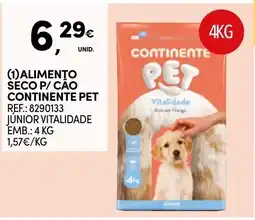 Continente Alimento seco p/ cão continentepet promoção