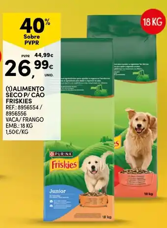 Continente Alimento seco p/ cão friskies promoção