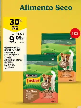 Continente Alimento seco p/ cão friskies promoção