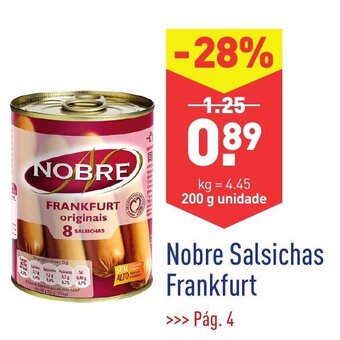 Nobre Salsichas Frankfurt 200g