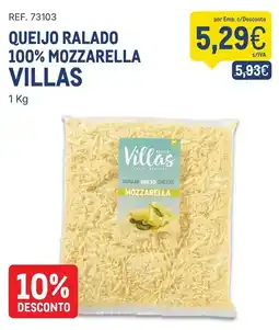 Makro Queijo ralado 100% mozzarella villas promoção