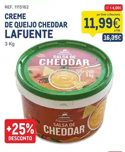 Makro Creme de queijo cheddar lafuente promoção
