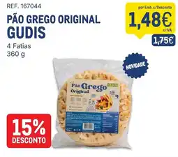 Makro Pão grego original gudis promoção