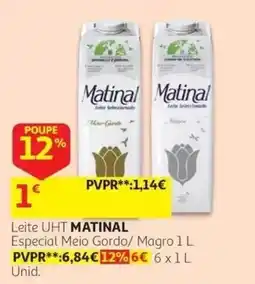 Auchan Leite UHT Matinal promoção