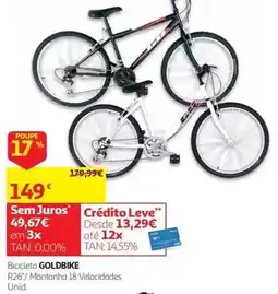 Auchan Bicicleta goldbike R26"/ Montanha 18 Velocidades promoção
