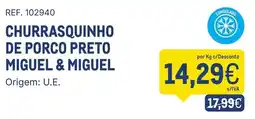 Makro churrasquinho de porco preto miguell & miguell promoção