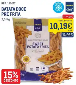 Makro Batata doce pré frita metro chef promoção