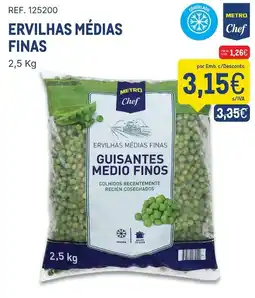 Makro ervilhas médias finas metro chef promoção