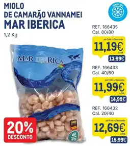Makro miolo de camarão vannamei mar ibérica promoção