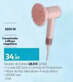 Auchan Secador de Cabelo Qilive Q.7466 promoção
