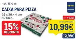 Makro Caixa para pizza metro professional promoção
