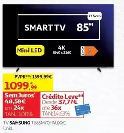 Auchan Tv samsung tu85m70hauuxc promoção