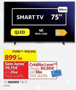Auchan Tv hisense 75e7s promoção