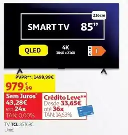 Auchan Tv tcl 85t69c promoção