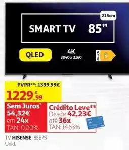 Auchan Tv hisense 85e7s promoção