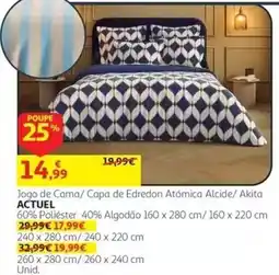 Auchan Jogo de Cama/ Capa de Edredon Atômica Alcide/ Akita promoção