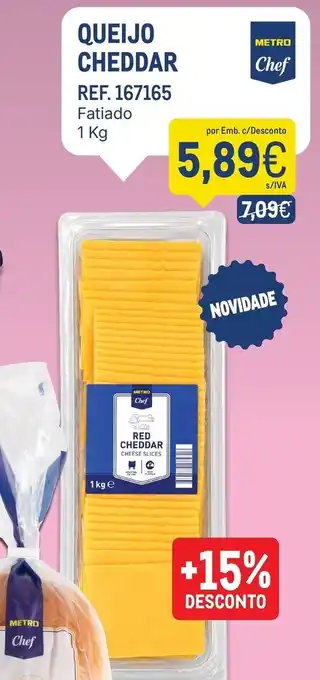 Makro Queijo cheddar metro chef promoção