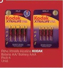 Auchan Pilha Xtralife Alcalina KODAK promoção