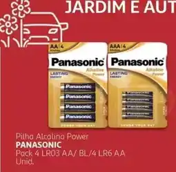 Auchan Pilha Alcalina Power Panasonic promoção