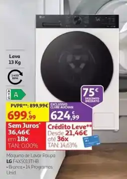 Auchan Máquina de lavar roupa lg promoção