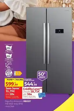Auchan Frigorífico americano indesit promoção