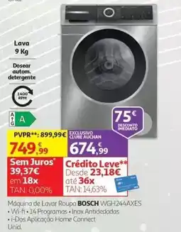 Auchan Máquina de lavar roupa bosch wgh244axes promoção