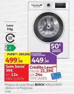 Auchan Máquina de lavar roupa bosch wan24290ep promoção