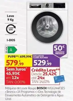 Auchan Máquina de lavar roupa bosch wgg244fies promoção