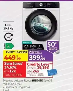 Auchan Máquina de lavar roupa hisense série 35 promoção