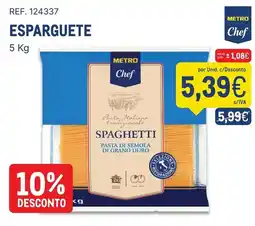 Makro Esparguete metro chef promoção