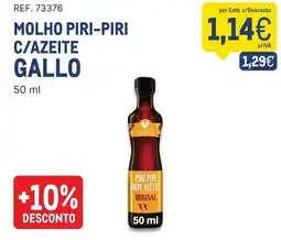 Makro molho piri-piri c/azeite gallo promoção