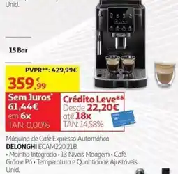 Auchan Máquina de Café Expresso Automática Delonghi Ecam220.21b promoção