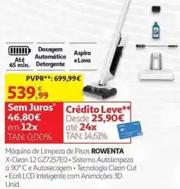 Auchan Máquina de limpeza de pisos rowenta promoção
