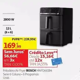 Auchan Fritadeira Air Fryer Bosch MAFD661B4 promoção