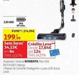 Auchan Aspirador Vertical Rowenta Flex 10.8 promoção