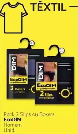 Auchan Ecodim boxers ou slips homem promoção