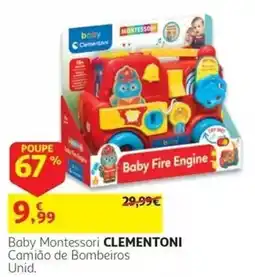 Auchan Baby Montessori CLEMENTONI Camião de Bombeiros promoção