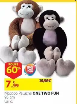 Auchan Macaco Peluche one two fun promoção