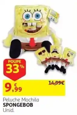 Auchan Peluche Mochila Spongebob promoção