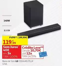 Auchan Barra de Som LG S30A.AEUTLLK promoção