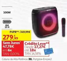 Auchan Coluna de Alta Potência JBL Partybox Encore2 promoção