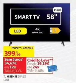 Auchan Tv hisense 58a6q promoção