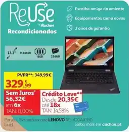 Auchan Portátil Recondicionado Lenovo Re-YogaX390 promoção