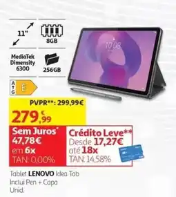 Auchan Tablet lenovo idea tab promoção