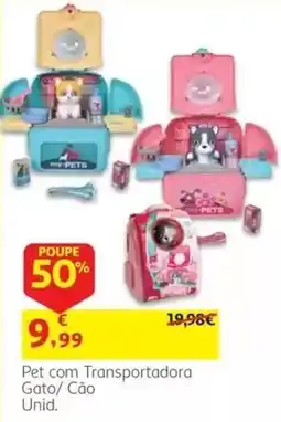 Auchan my-pets pet com transportadora gato/ cão unid. promoção