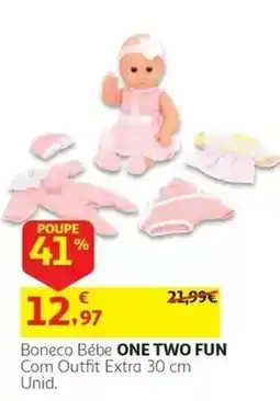 Auchan Boneco Bébe One Two Fun promoção