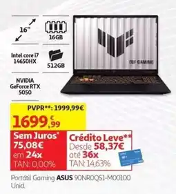 Auchan Portátil Gaming ASUS 90NR0QS1-M00100 promoção